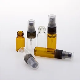 2000pcs mini 3ml 5ml de pulverizador de vidro Garrafas âmbar de perfume cosmético claro para o viajante fácil Take johul