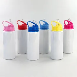 물병 8pcs 로트 20oz diy 승화 아이시피 컵 짚 뚜껑 600ml 병 머그잔 스테인레스 스틸 텀블러 음료 298p