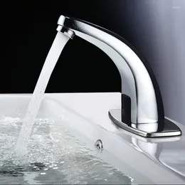 Waschbecken Wasserhähne Kalt automatisch Touch Free Sensor Wasser sparen Induktive Stromversorgungsmischbatterie.