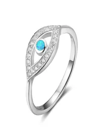 Anelli in argento sterling solido 925 di buona qualità Lab creato blu zirconia cubica zirconia anello oculare malvagio semi preziosi gioielli in pietra per 5764237