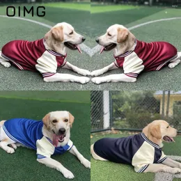 Abbigliamento per cani Oimg Big Basball Warm Big Baseball Cani di grandi dimensioni Autumn Inverno Autunno inverno Golden Retriever Labrador Style Style Style