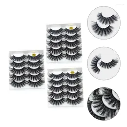 False Eyelashes 15 Pairs Fake Natural Makeup Dense 3D Fiber Girl Cosmetics