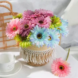 Flores decorativas Comprimento artificial 24 cm Gerbera Sunflower seda casamento Fake Diy Festa Rúsica de Festas Decoração de Casa de férias