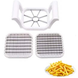 3 IN 1 Stainless Steel French Fry Cutter Great Kitchen Tools Manual Potato Shredder Multifunction Vegetable Fruit Slicer 231221