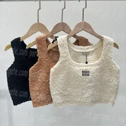 Letter Cropped Women Tanks Singlet Tops Casual Daily Vest Top Sexy Sleeved Knitted Singlets Luxury Designer Tank Top Sweater