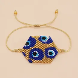 Strand Go2boho Transgraniczna Bohemian Fashion Personality Miyuki Bead Braided Hexagon Eye Unisex Bransoletka