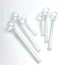 Tubos de fumantes de queimador de óleo de vidro com pirex de pirex grosso de pirex mini teste de palha 6cm 10cm 12 cm de acessórios de tubo