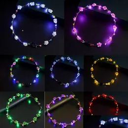 Altre eventi fornite da festa femminile Led Light Up Fago Fagre Lampeggiante Ghirlanda di capelli luminosi con ghirlanda luminosa dro dhoy4