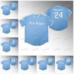 L A Kings 2023 Dodgers Night Baseball Jersey Anze Kopitar Kevin