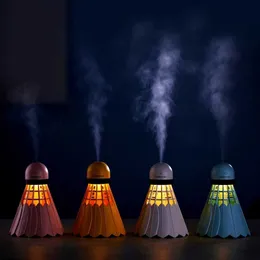Humidifiers Mini USB DC5V Ultrasonic Humidifier Air Diffuser Mist Maker with LED Night Light Badminton Humidifier for Home Office Car Use
