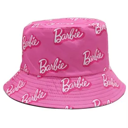 Big Girls Letter Hats Hats Teenagers Kids Barbie Fisherman Hat Summer Children Sungnen Hats Beach Visor Cap Fit 5-16years290p