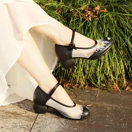 حذاء فستان 5.5 سم شبكية شبكية نساء صندل أزياء مطرز أصيلة من الجلد الكعك المصمم فاخر الصيف سيدة الأصيلة الأصيلة