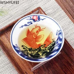 Crafts Wshyufei Ceramic Tea Cup النمط الصيني نمط الشاي