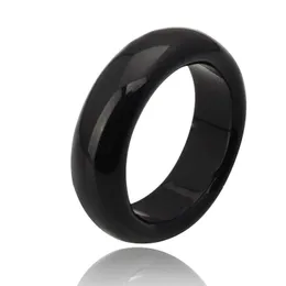 ファッション高品質のナチュラルブラックエージェートジェイドクリスタルジェムストーンジュエリーエンゲージメント女性と男性のための結婚指輪GI2205