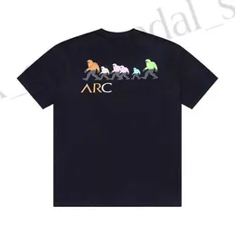 Maglietta ad arco arcterxy abbigliamento tees edizione 2023s marca di moda versatile classica stampa colorata sciolta unisex uccelli uccelli camicia da uomo designer maglietta 1 kc7a