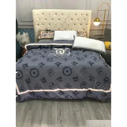 New Tide Brand Four-Piece Cotton High-End Digital Printing Quilt Set Sheet Best Quality Drop Delivery Dhpbl