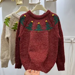 Атмосфера рождественский красный свитер женский осенний зимний зимний