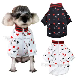 Designer hundkläder märke hundkläder hundar jacka med klassiskt brev mönster varm petrock vinter valpkläder för liten hund neddy Yorkshire bulldog svart xl a552
