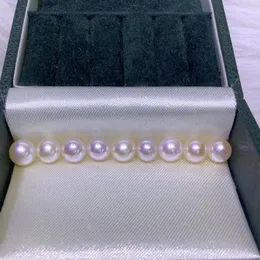 2a Natural Pearl Jewelry Zhuji Factory Wholesale Price 55mm 6mm 7mm 8mm Perfect White Round Loose Half Hole Pärlor 240108