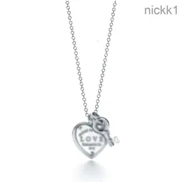 Klassiker Designer kleiner Luxus t -Familie rein Silber Pfirsich Herz Schloss Schlüsselkette Liebe Anhänger dicker plattierter 18k Mijin Schmuck Tiff Hze8 Hze8