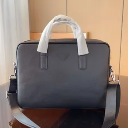 Luxury designer men's pure leather high quality handbag, briefcase, business cross-body bag, messenger bag, travel work bag, pure leather shoulder bag Laptop Bag