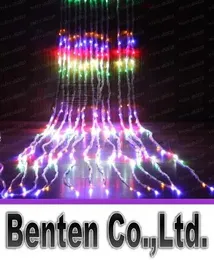 سلاسل LED شلال السلسلة ستارة الضوء 6M * 3M 640 LEDS تدفق المياه تدفق عيد الميلاد حفل زفاف العطلة الديكور خيالية الأضواء LLFA