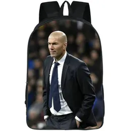 Zininine Zidane Backpack Zizou Daypack Football Star School Bag Scarcer Sportsack Print Rucksack Picture Schoolbag Photo Pack