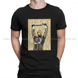 فائز القمصان بالرجال EST TSHIRTS CM Punk Wrestling Combat Male Harajukustreetwear Shirt