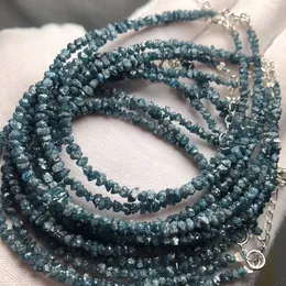 Meihan Wholesale Top Natural Blue Diamond Rocks Original Beads Gem Gem Stone Bracelets 925 Silver Design Trending Products 231221