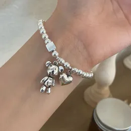 925 Sterling Silver Round Bead Bracelet Versatile Charm Birthday Party Gifts Fashion Jewelry for Women 231221