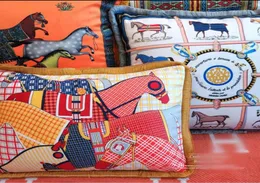 Luksusowy projektant poduszek poduszka poduszka Wysokiej jakości oznakowanie karetka do druku frędzlowego 5050 cm dla domu dekoracyjnego 8080405