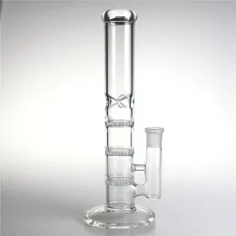 10.5 inç 3 petek filtresi ile kalın geri dönüştürücü kafa cam bong su boruları 18mm erkek cam beher bongs ll