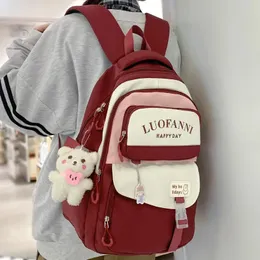 Mode Kawaii Mädchen wasserdichte Schultasche mit hoher Kapazität Frauen süße Rucksack Lady Harajuku Buchbag Female College Laptop 231222