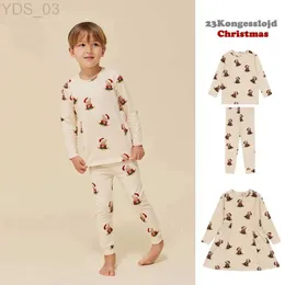 Pigiama madre per bambini orso natalizio autunno inverno abiti per bambini per bambini pantaloni a maniche lunghe abiti da cartone animato abiti da cartone animato