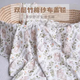 담요 Swaddle 120x120 Muslin Cotton Baby Kids Print Born Discherning Kit Cuna Fluffy Blanket Bath Towel
