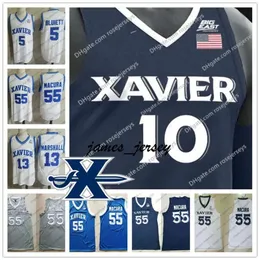 Jam Custom Xavier Musketeers College Basketball #3 Quentin Goodin 5 Trevon Bluiett 32 Zach Freemantle 0 Daniel Ramsey 25 Jason Carter Jersey 4XL