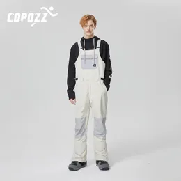 Copozz Men Men Pants Ski Windproof Waterproof BIB BIGINS Spodnie Zimowe ciepłe sporty na świeżym powietrzu Snowboard Rowe ubrania 231221