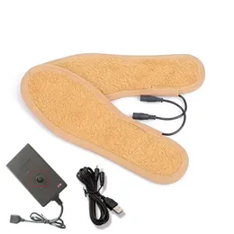 USB Electric Foot Warming Insula Treasure Charging Heat Insoles Shoes Pad Shoe Accessories 231221