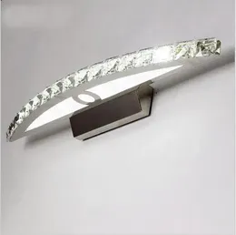 Lâmpadas contemporâneas K9 LED LED LUZES DE MELHO DE BAINS SCANÇAS DE PAREDE VANIDADE LUZES DE VANIDADE 10W/15W/18W PAREDE ACENDENTE CLARE/AMBER CRISTAL