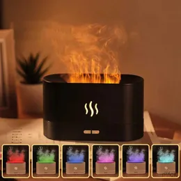 Humidifiers Flame Air Diffuser Humidifier Upgraded Scent RGB LED Diffuser for Essential Oils Ultrasonic Aromatherapy for Room Home Office