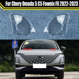 Chery Omoda 5 C5 Fownix FX 2022 2023カーヘッドライトカバーランプシェードランプコバーキャップヘッドランプシェルのためのオートヘッドランプライトケース