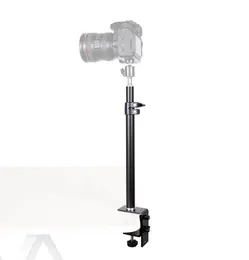 Kaliou pography سطح المكتب قابل للتعديل كاميرا الألومنيوم الهاتف المحمول ترايبود C رنين LED Camera Stand 231221