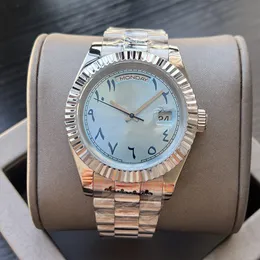 DAYDATE MENS KLARTER Automatisk Watch Machine 40mm Lady 36mm Woman Gold 904L Rostfritt stål Rem Sapphire med Diamond ST9 Hidden Folding Buckle Waterproof AAA