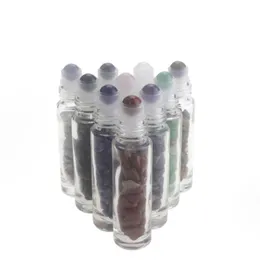 Wholesale Essential Oil Roll On Bottles 10ml Stones Ball Refillable Rolling Container 250Pcs Lot Free Shipping Aoglm