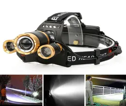 T6 LED FARECTLAMP 4 MODOS LUZ DE CABA ZOOM ZOOM 18650 Carregador de bateria Super Bright Induction Head Lamp1807679