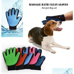 Dog Grooming Pet Cat Mas Bath Clean Gloves 3D Mesh Tpr Brush 5 Colors With Retail Box5704767 Drop Delivery Home Garden Supplies Dhwys