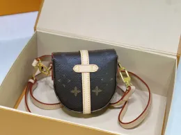 Micro chantilly mini saumur bolsa clássica vintage de couro marrom bolsa de ombro designer carteira feminina corpo cruzado bolsa de luxo