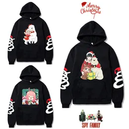 Kawaii Anya Spy X Family Hoodies Children Christmas Clothing Boys Girls Cartoon Print Pullover Long Sleeve Sweatshirt Sportswear