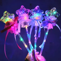 Luvas Led Butterfly Glowstick Stick Stick Concert Sticks Glow Sticks Plástico colorido Flash Lights Cheer Cheer Electronic Magic Wand Christmas Toy
