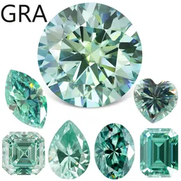 Kolorowe luźne kamienie 0320CT zielone S lśniąca drobna biżuteria okrągła owalna gruszka szmaragd laboratoryjna Diamenty 231221